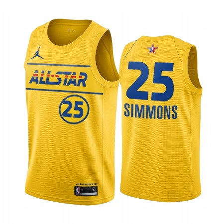 NBA Mænd Trøje Philadelphia 76ers Ben Simmons 25 2021 All-Star Jordan Brand Blå Swingman